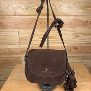 Spartina Brown Suede crossbody purse